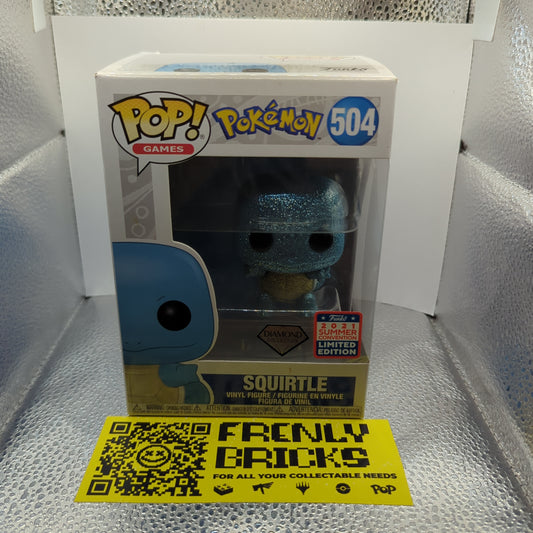 Squirtle Pop 504 Diamond Glitter- Pokemon Funko Pop! Vinyl 2021 Convention FRENLY BRICKS - Open 7 Days