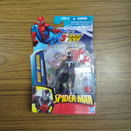 Marvel Black Costume SPIDERMAN 4" Figure Night Mission w/ Battle Cards - Sealed FRENLY BRICKS - Open 7 Days