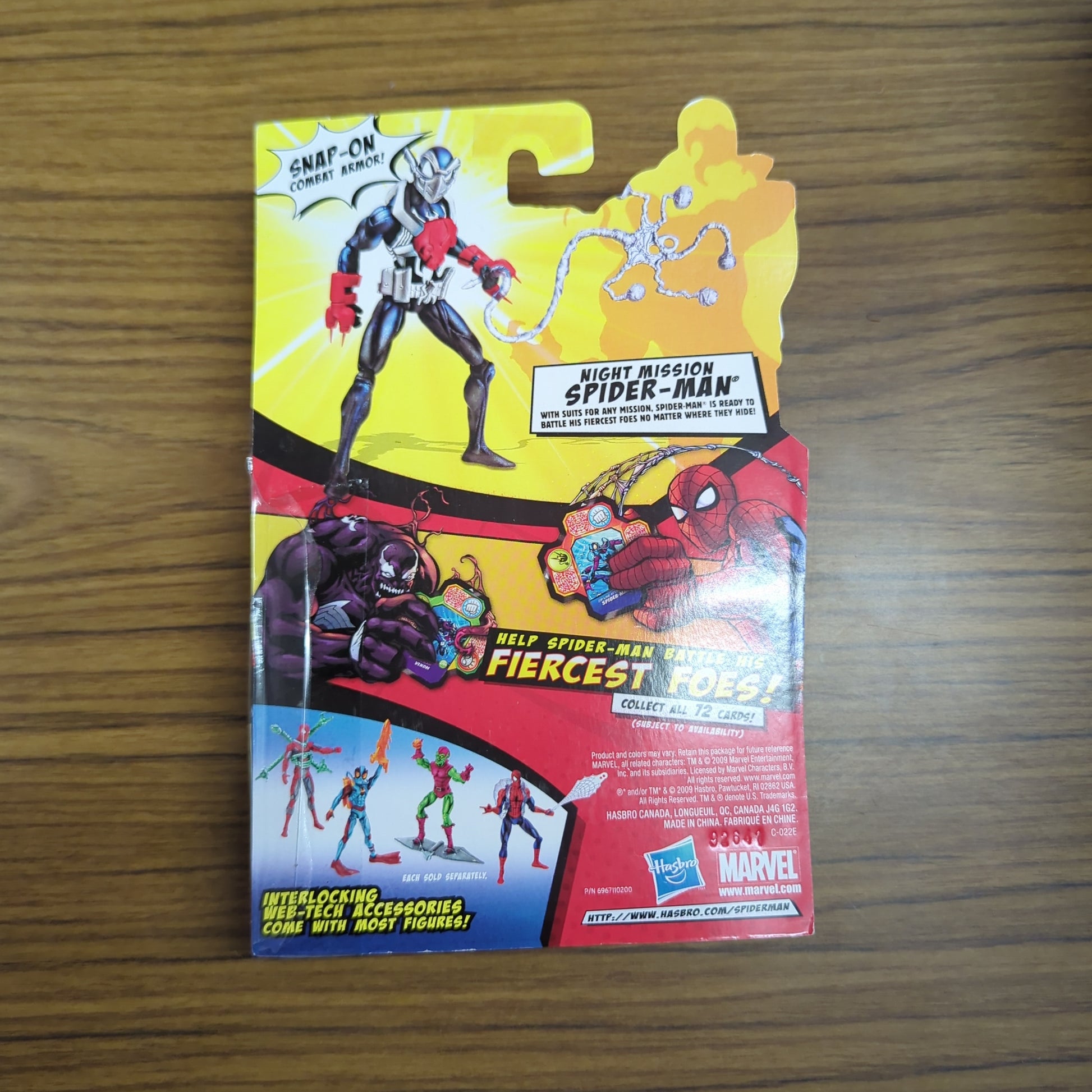 Marvel Black Costume SPIDERMAN 4" Figure Night Mission w/ Battle Cards - Sealed FRENLY BRICKS - Open 7 Days