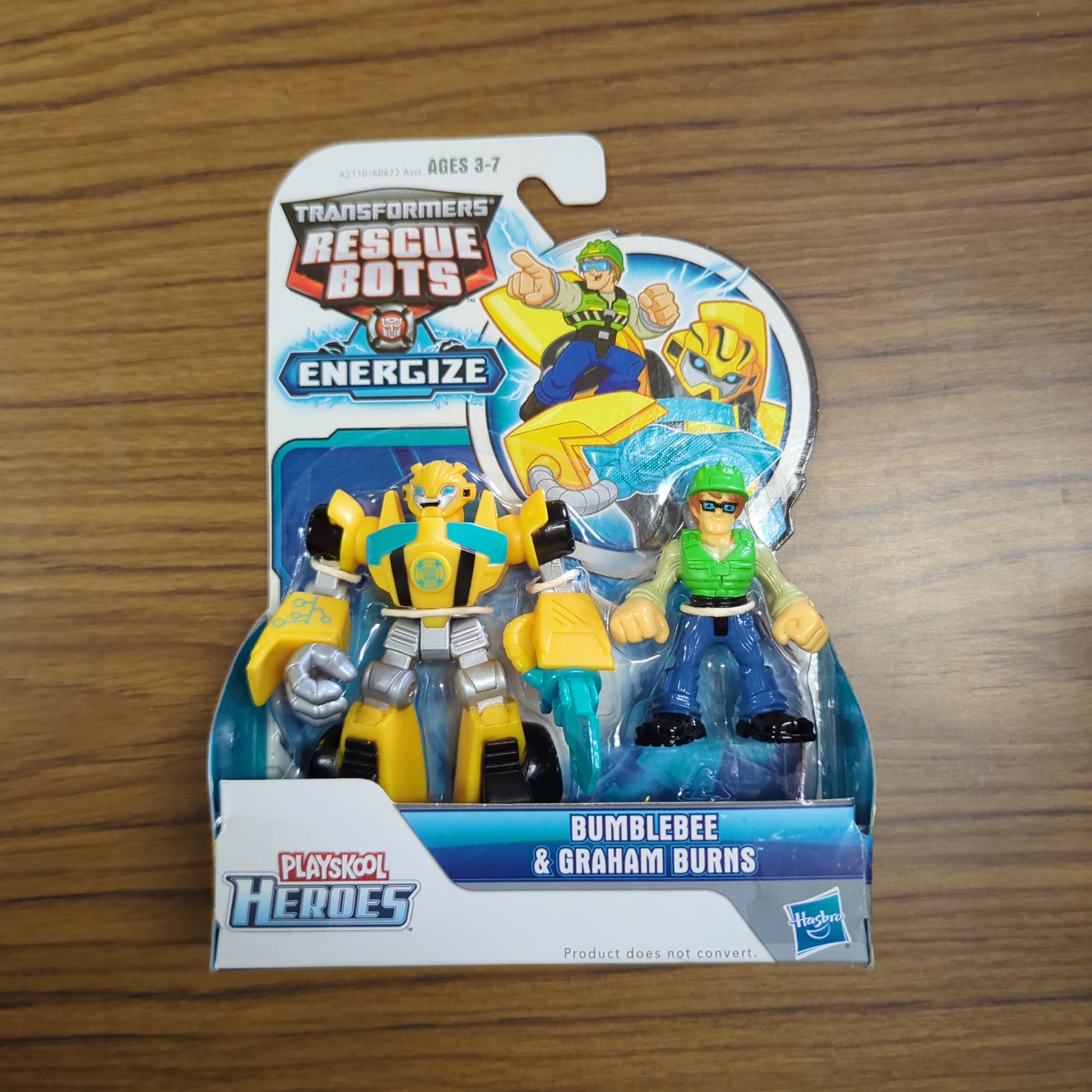 Rescue Bots ENERGIZE Bumblebee (Posable) Graham Burns Mini-Figure 2-Pack SEALED FRENLY BRICKS - Open 7 Days