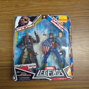 Marvel Legends Hasbro Ultimate Nick Fury & Captain America 2011 Figure FRENLY BRICKS - Open 7 Days