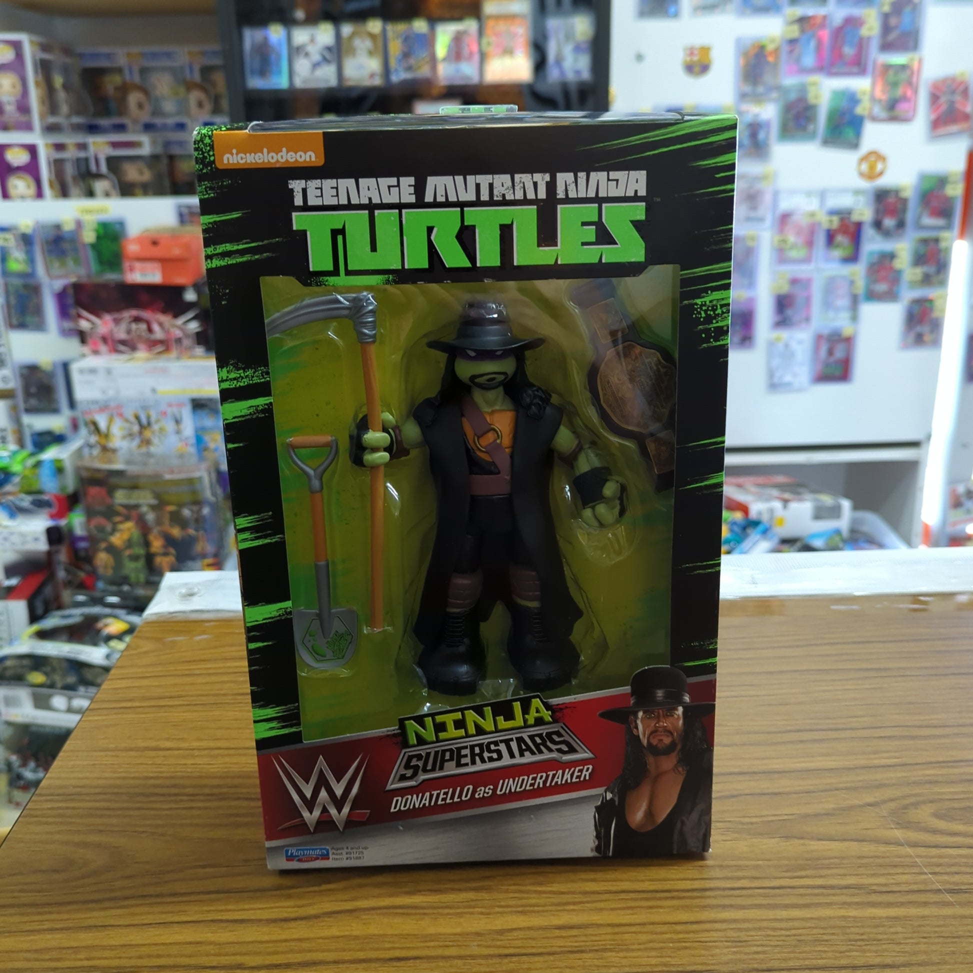 Playmates Toys Teenage Mutant Ninja Turtles Superstars Donatello WWE Undertaker FRENLY BRICKS - Open 7 Days