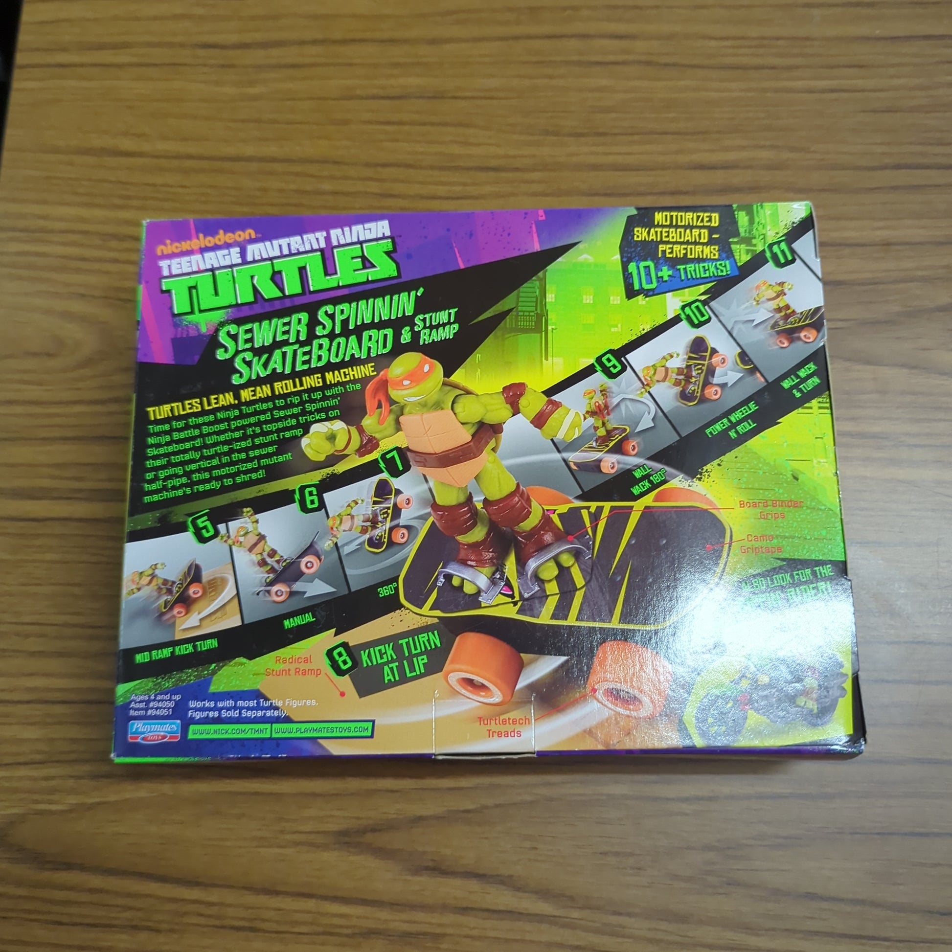 Teenage Mutant Ninja Turtles Nickelodeon Sewer Spinnin' Skateboard & Stunt Ramp FRENLY BRICKS - Open 7 Days