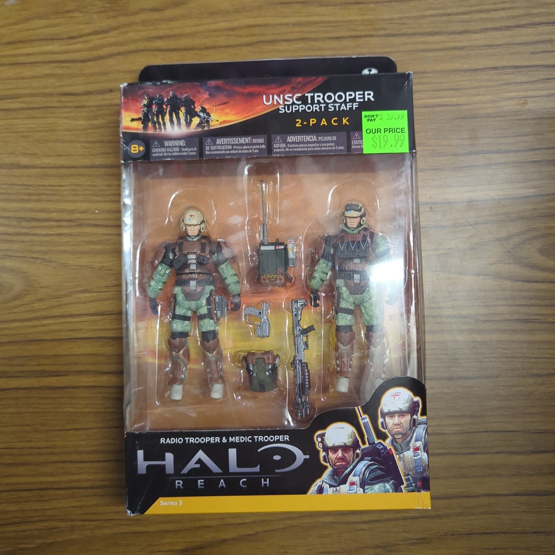 Halo Reach Series 3 UNSC TROOPER SUPPORT STAFF 2 PACK Factory Sealed Mcfarlane FRENLY BRICKS - Open 7 Days