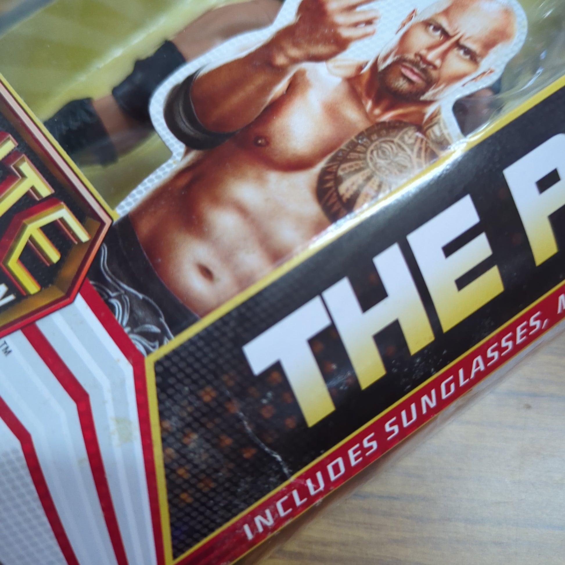 WWE Mattel Elite The Rock Series 16 2012 Sunglasses Microphone Sealed ~ NEW FRENLY BRICKS - Open 7 Days