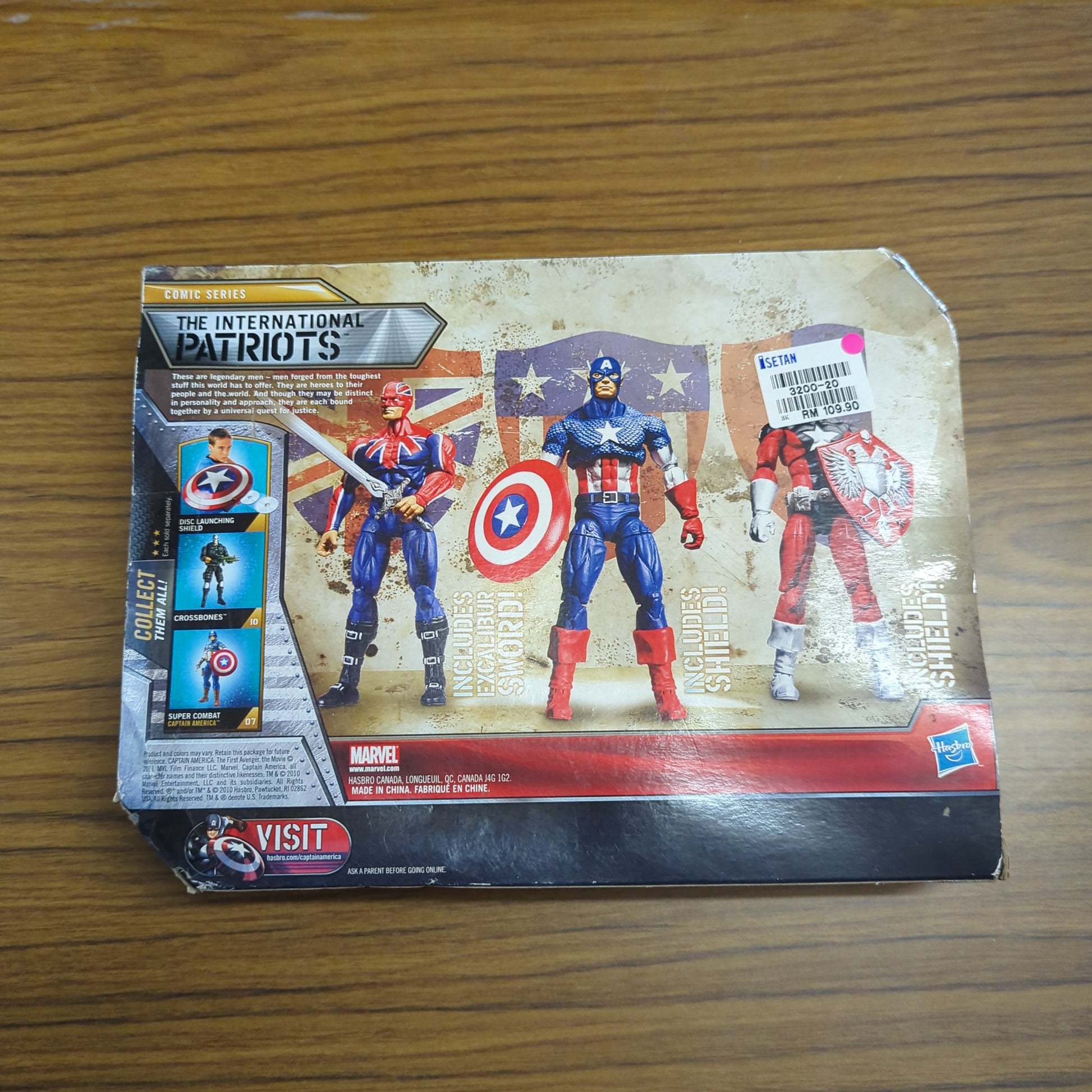 Captain America Captain Britain Kmart 3 Pack International Patriots 2011 SEALED FRENLY BRICKS - Open 7 Days