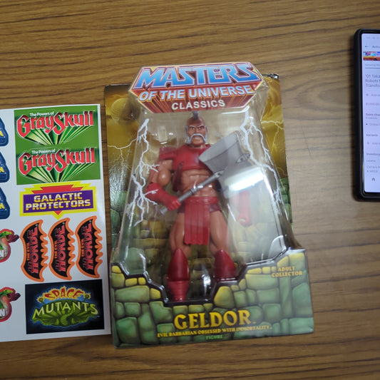 MASTERS OF THE UNIVERSE CLASSICS GELDOR 6" ACTION FIGURE HE-MAN MOTU NEW FRENLY BRICKS - Open 7 Days