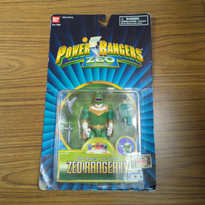 VINTAGE 1996 Power Rangers Zeo - Zeo Ranger IV (Green) Hatchet Action (NEW/MIB) FRENLY BRICKS - Open 7 Days