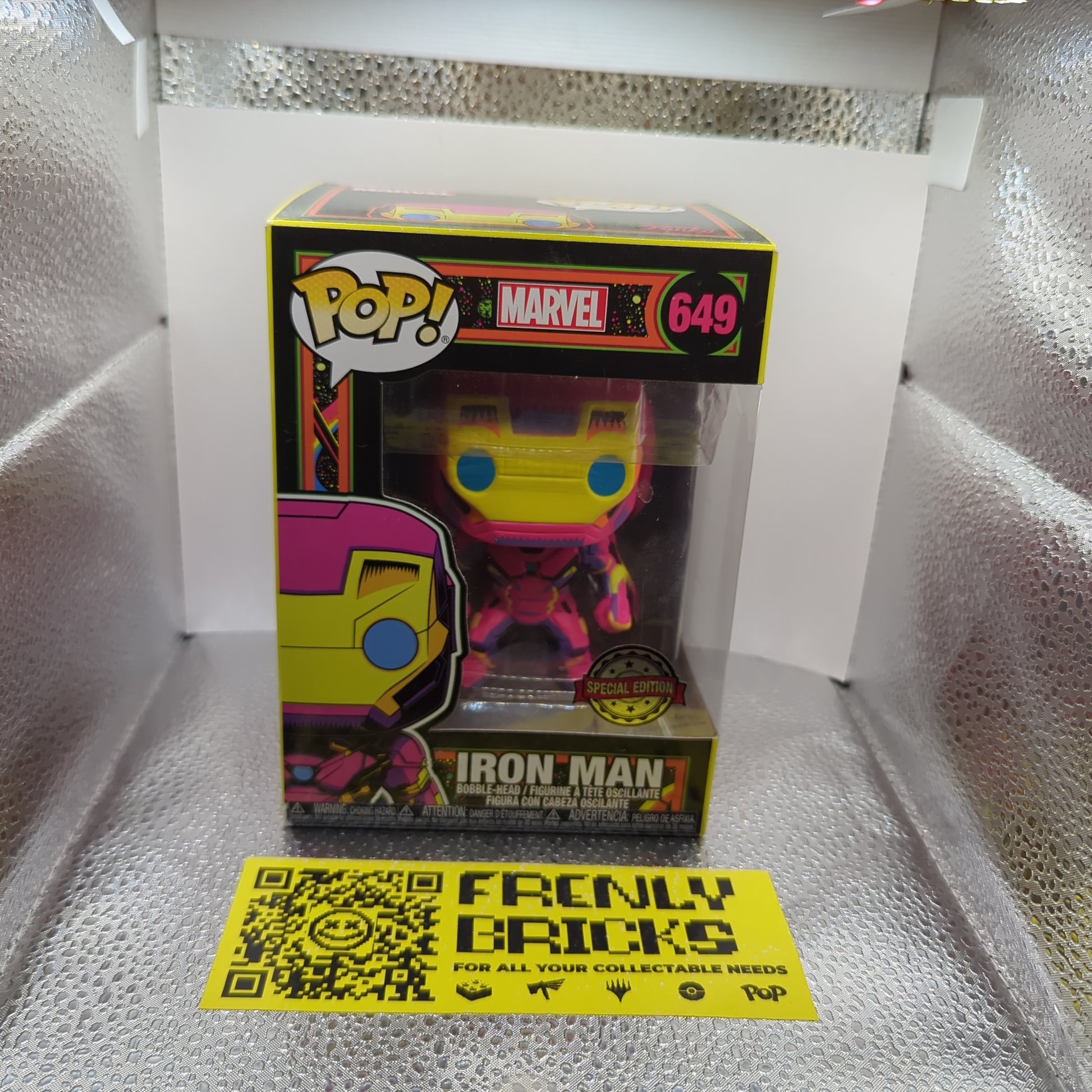 Special edition Marvel: Blacklight - Iron Man Funko Pop! Vinyl Figure #649 FRENLY BRICKS - Open 7 Days