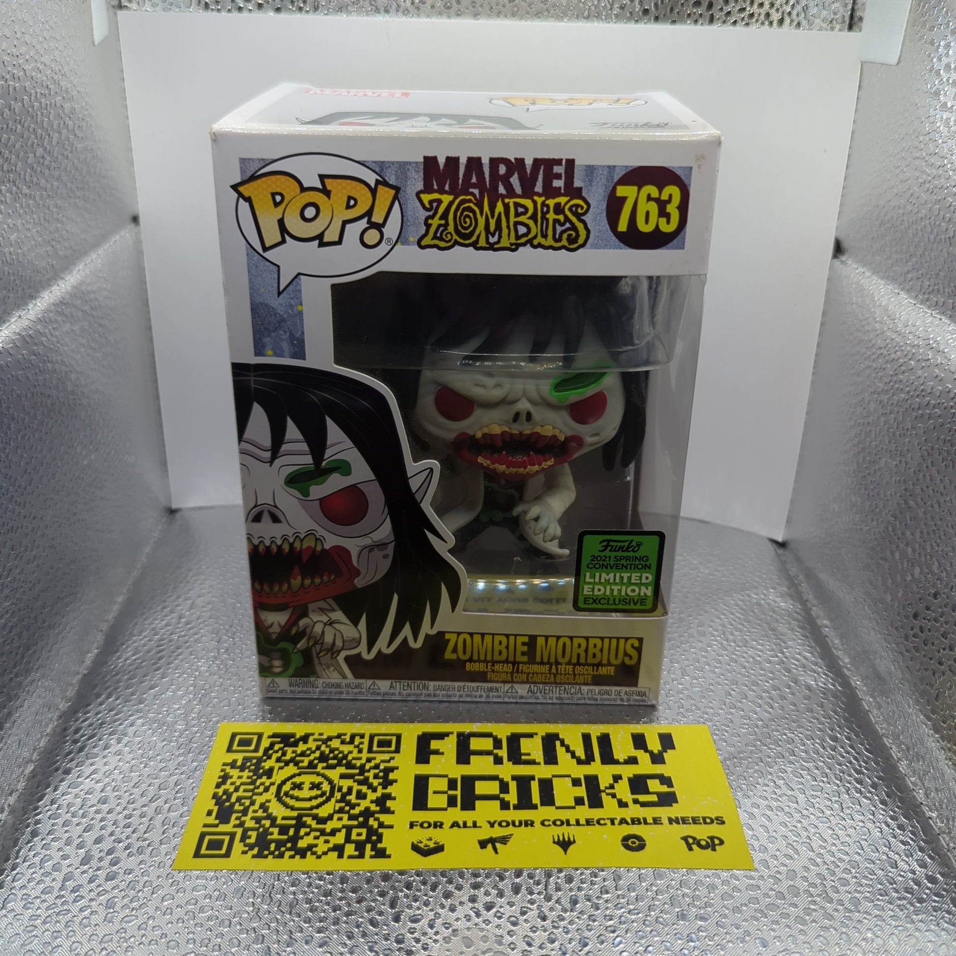 Marvel Funko Pop - Zombie Morbius - Marvel Zombies - ECCC Exclusive - No. 763 FRENLY BRICKS - Open 7 Days