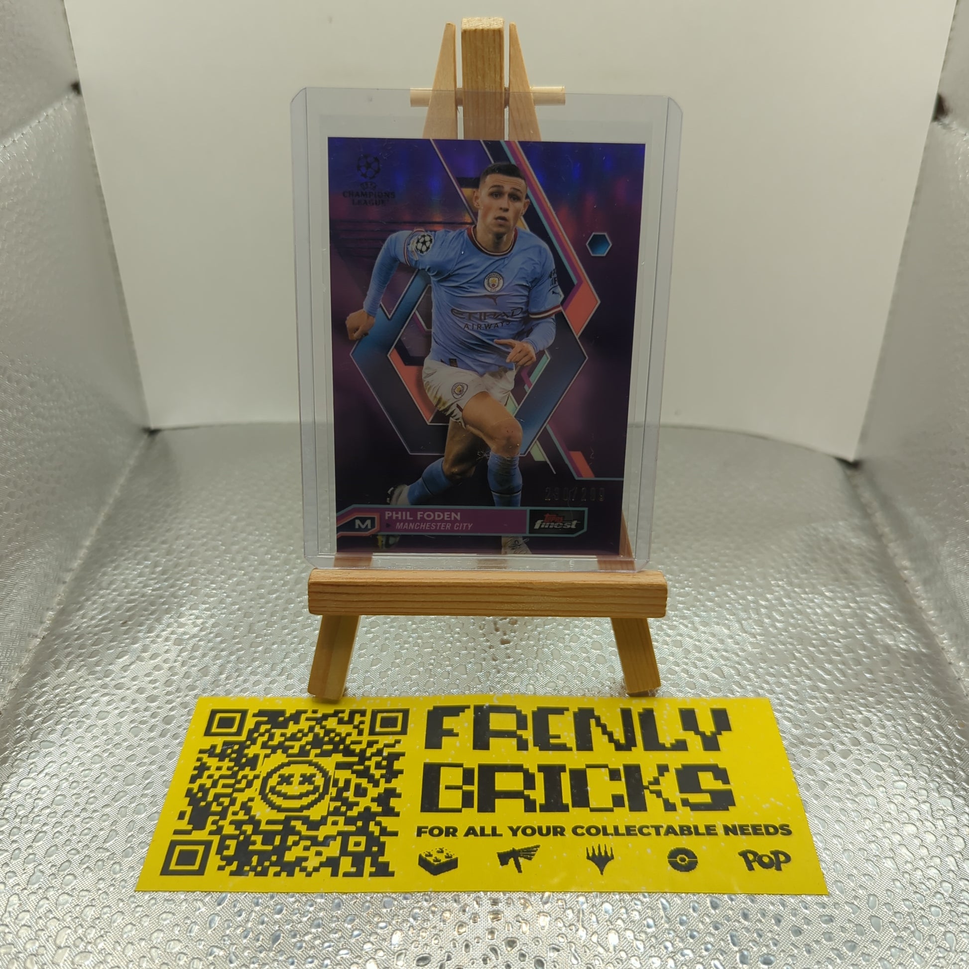 Phil Foden 2022-23 Topps Finest UEFA Purple Refractor /299 Manchester City FRENLY BRICKS - Open 7 Days