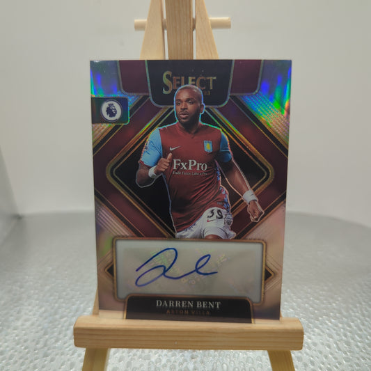 DARREN BENT Aston Villa Auto Prizm 2022-23 Panini Select EPL Soccer FRENLY BRICKS - Open 7 Days