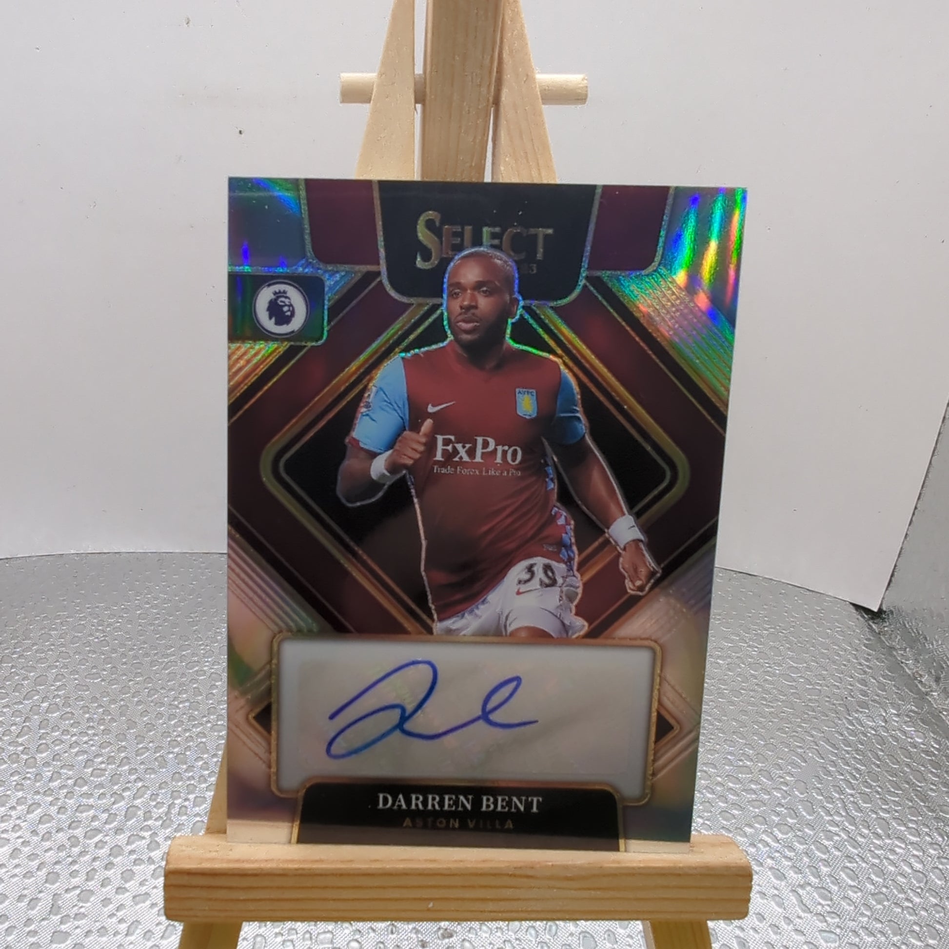 DARREN BENT Aston Villa Auto Prizm 2022-23 Panini Select EPL Soccer FRENLY BRICKS - Open 7 Days