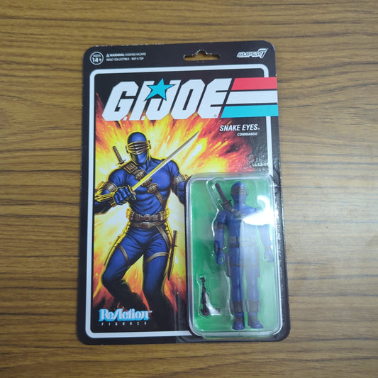 G.I. Joe - Snake Eyes (Cartoon V2) ReAction 3.75" Action Figure FRENLY BRICKS - Open 7 Days