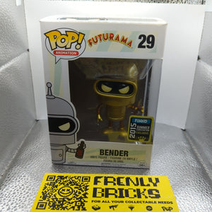 Funko POP Gold Bender 29 Futurama SDCC 2015 FRENLY BRICKS - Open 7 Days