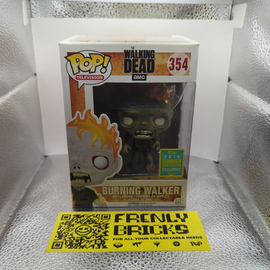 Television Funko Pop - Burning Walker - The Walking Dead - SDCC - No. 354 FRENLY BRICKS - Open 7 Days