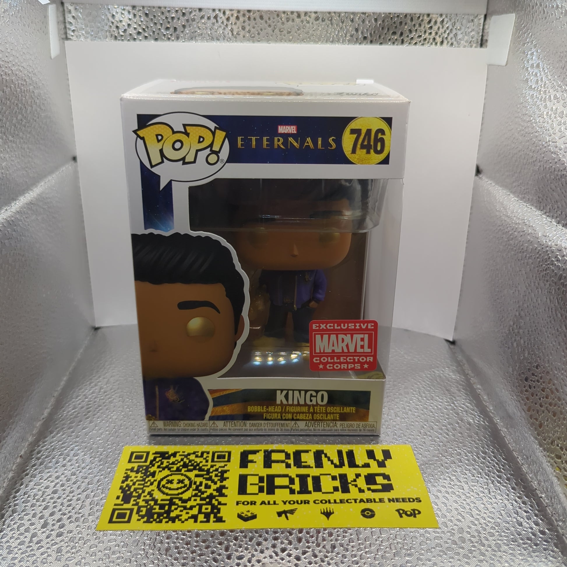 Kingo 746 ~ Marvel: Eternals ~ Funko Pop Vinyl ~ Exclusive Collector Corps FRENLY BRICKS - Open 7 Days