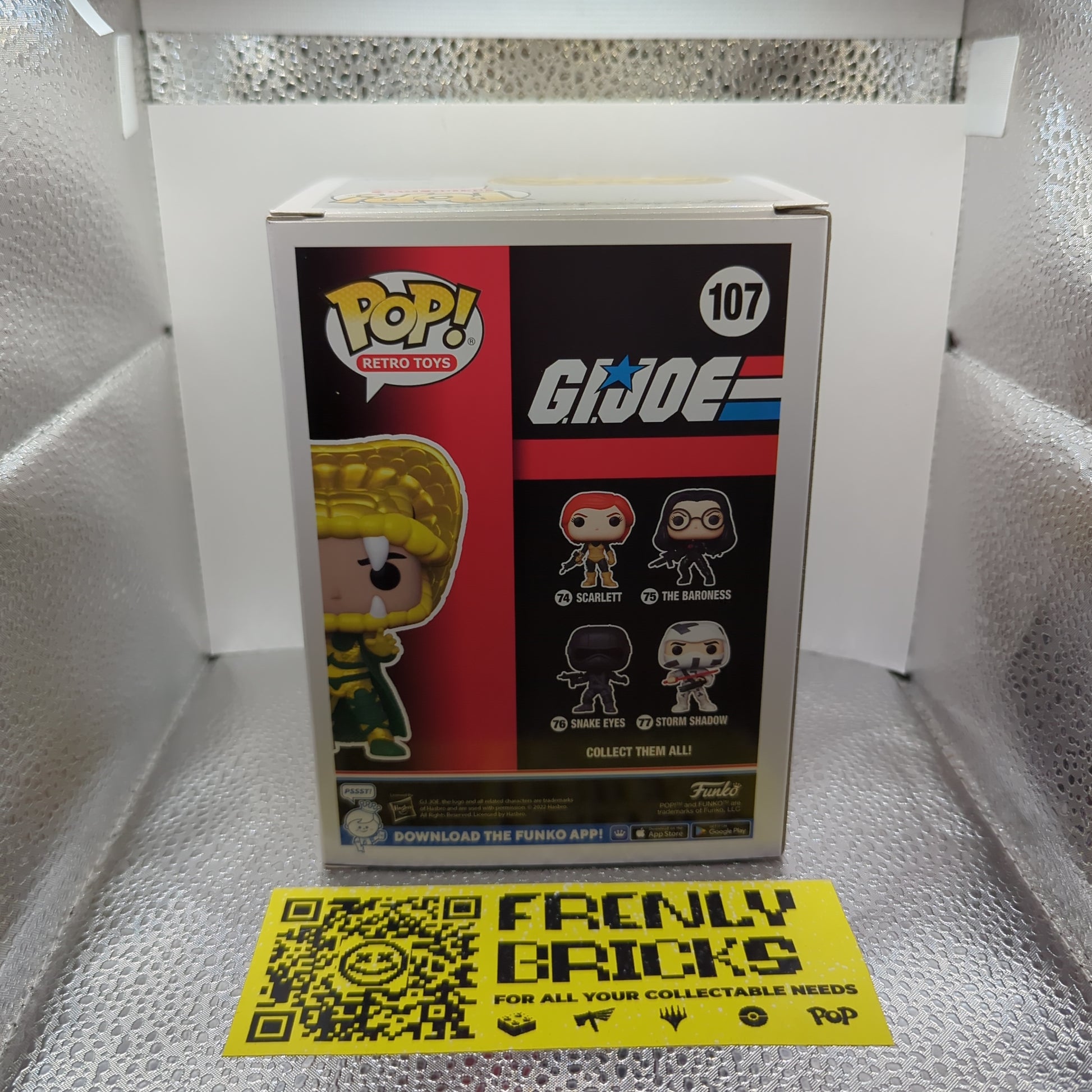 Funko Pop Retro Toys - GI Joe - Serpentor #107 Pop Vinyl - Summer Con 2022 FRENLY BRICKS - Open 7 Days