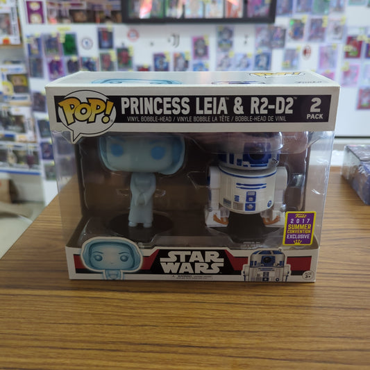 Princess Leia and R2-D2 Funko Pop! Vinyl Figure Star Wars 2-Pack 2017 Exclusive FRENLY BRICKS - Open 7 Days