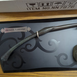 The Noble Collection Bellatrix Wand with wall display & mini mask FRENLY BRICKS - Open 7 Days