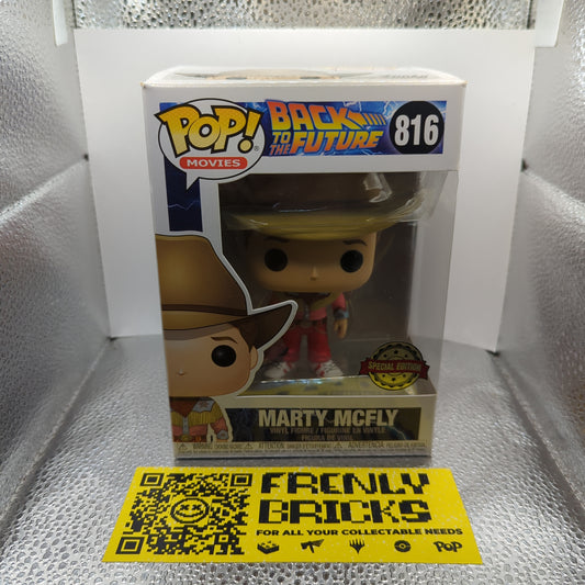 Pop Vinyls Marty McFly Back to the Future No.816 FRENLY BRICKS - Open 7 Days