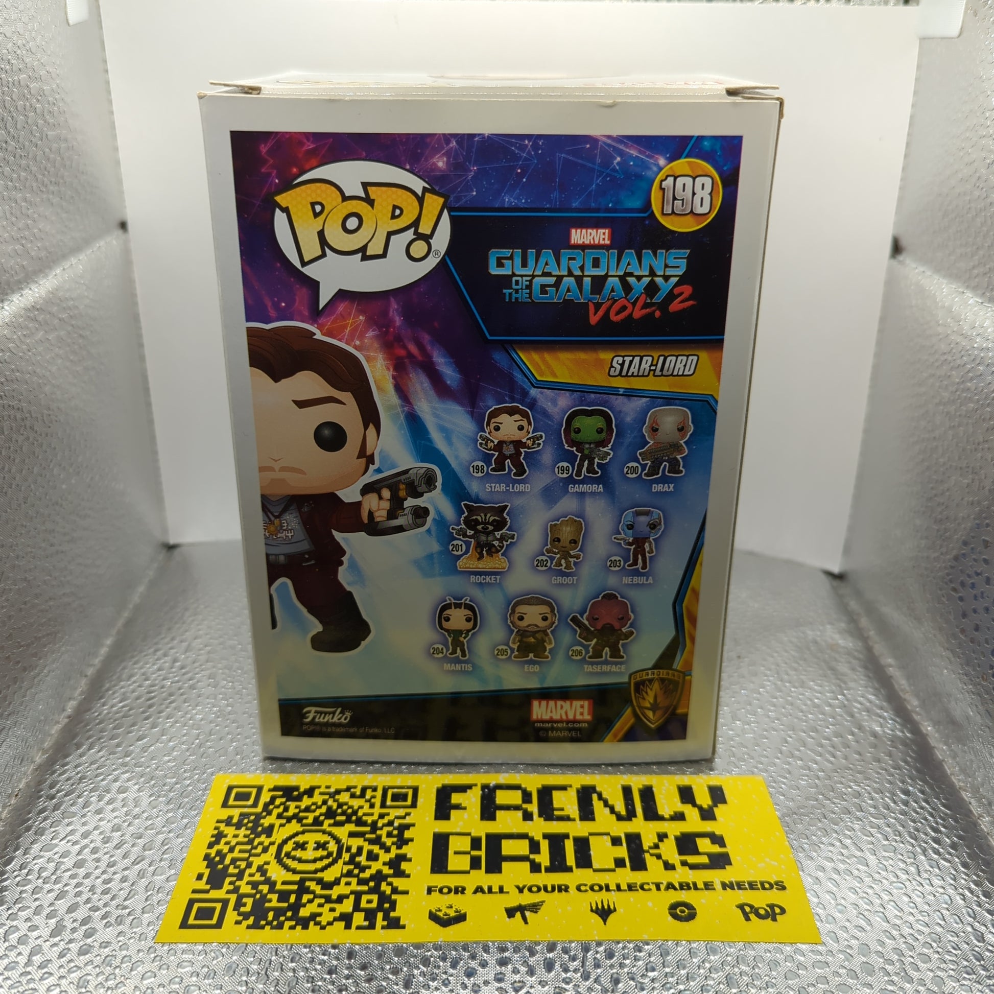 Star-Lord 198 Guardians of the Galaxy Vol.2 Marvel Funko Pop Vinyl FRENLY BRICKS - Open 7 Days