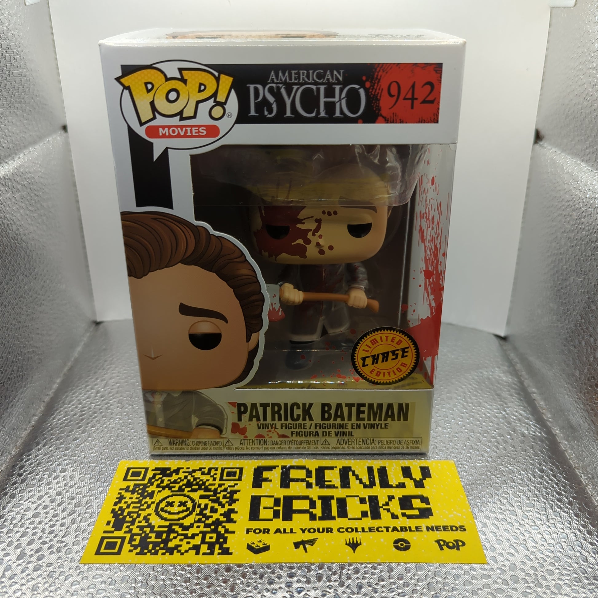 FUNKO POP! #942 PATRICK BATEMAN W/ BLOODY AXE CHASE AMERICAN PSYCHO FRENLY BRICKS - Open 7 Days