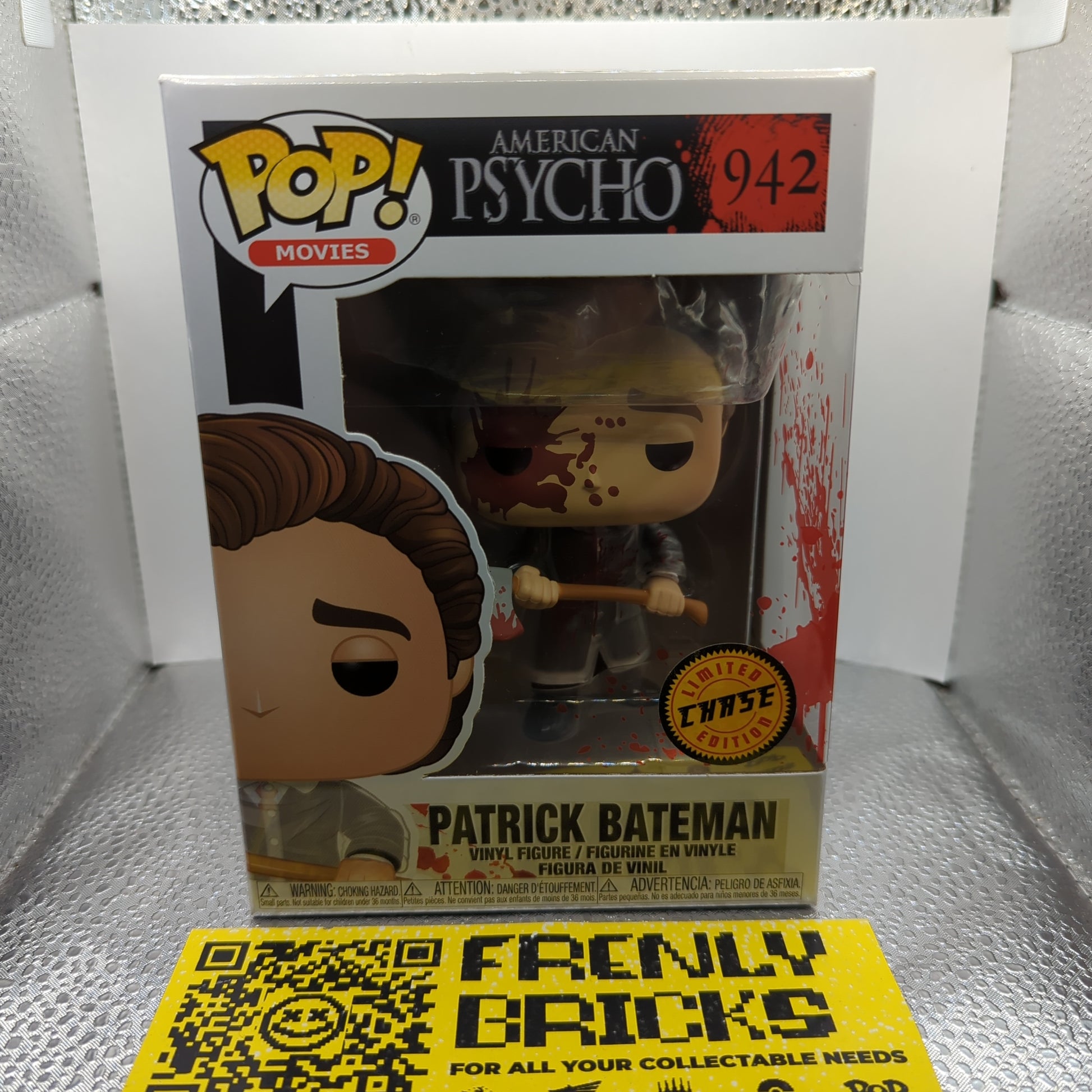 FUNKO POP! #942 PATRICK BATEMAN W/ BLOODY AXE CHASE AMERICAN PSYCHO FRENLY BRICKS - Open 7 Days