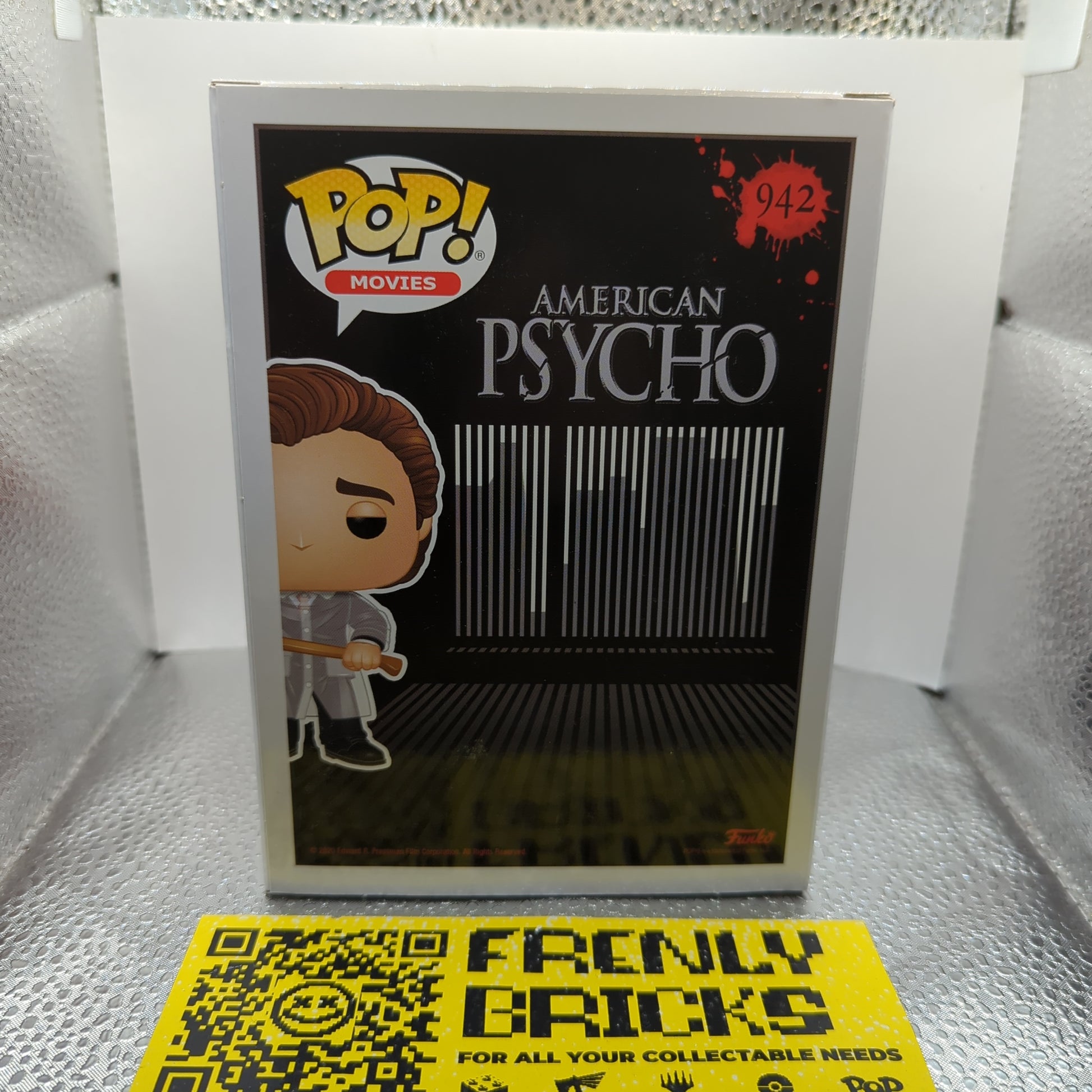 FUNKO POP! #942 PATRICK BATEMAN W/ BLOODY AXE CHASE AMERICAN PSYCHO FRENLY BRICKS - Open 7 Days