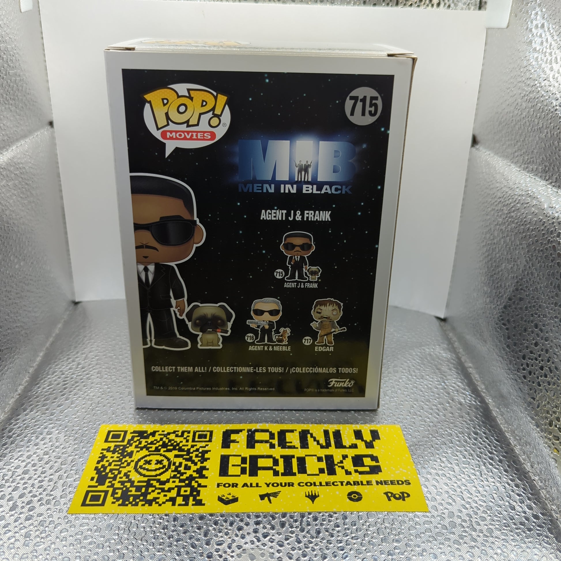 Agent J Pop 715 - Agent J & Frank MIB Funko Pop! Vinyl 2019 FRENLY BRICKS - Open 7 Days