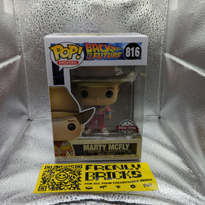 Pop Vinyls Marty McFly Cowboy Back to the Future No.816 FRENLY BRICKS - Open 7 Days