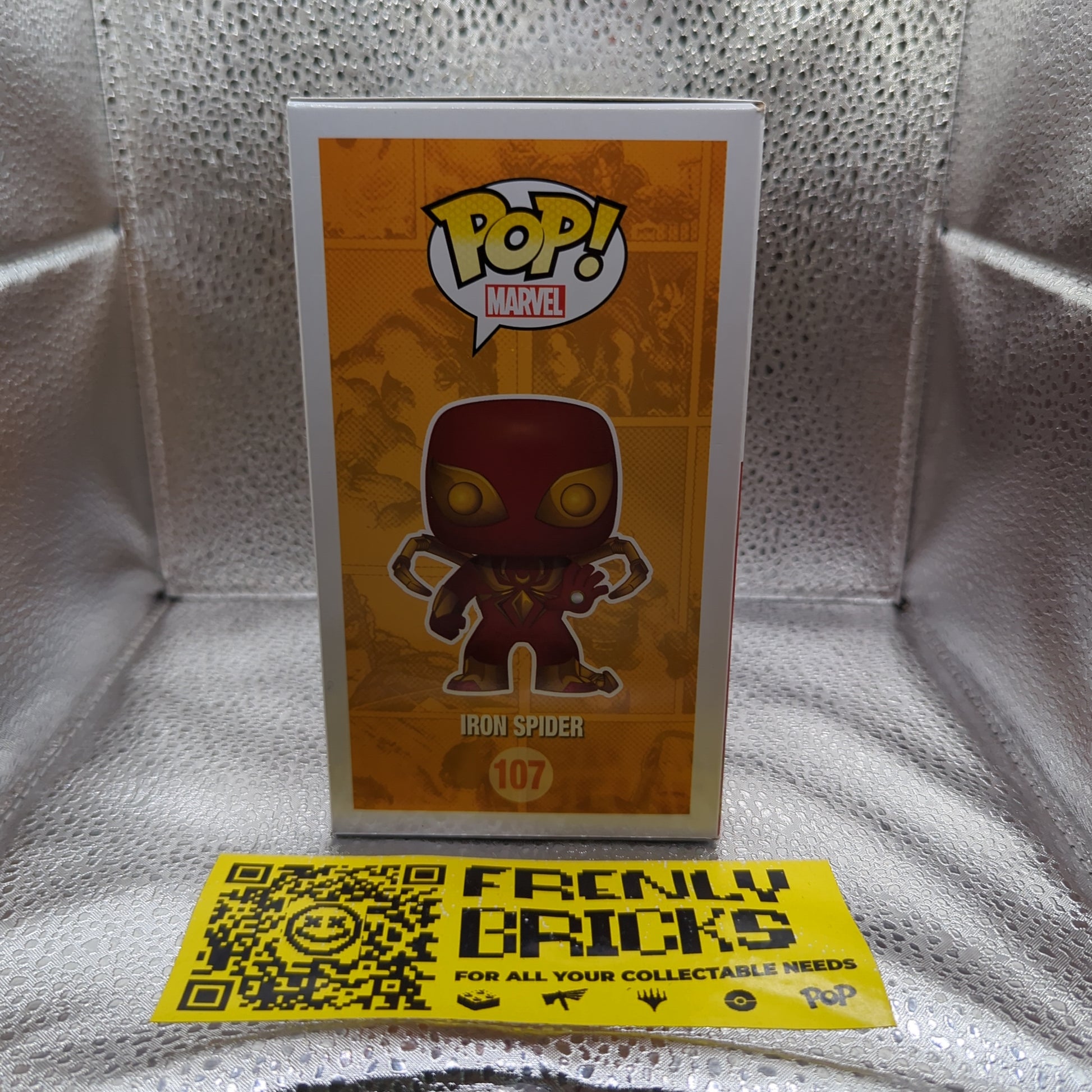 Iron Spider 107 Marvel Spider-Man Funko Pop Vinyl FRENLY BRICKS - Open 7 Days