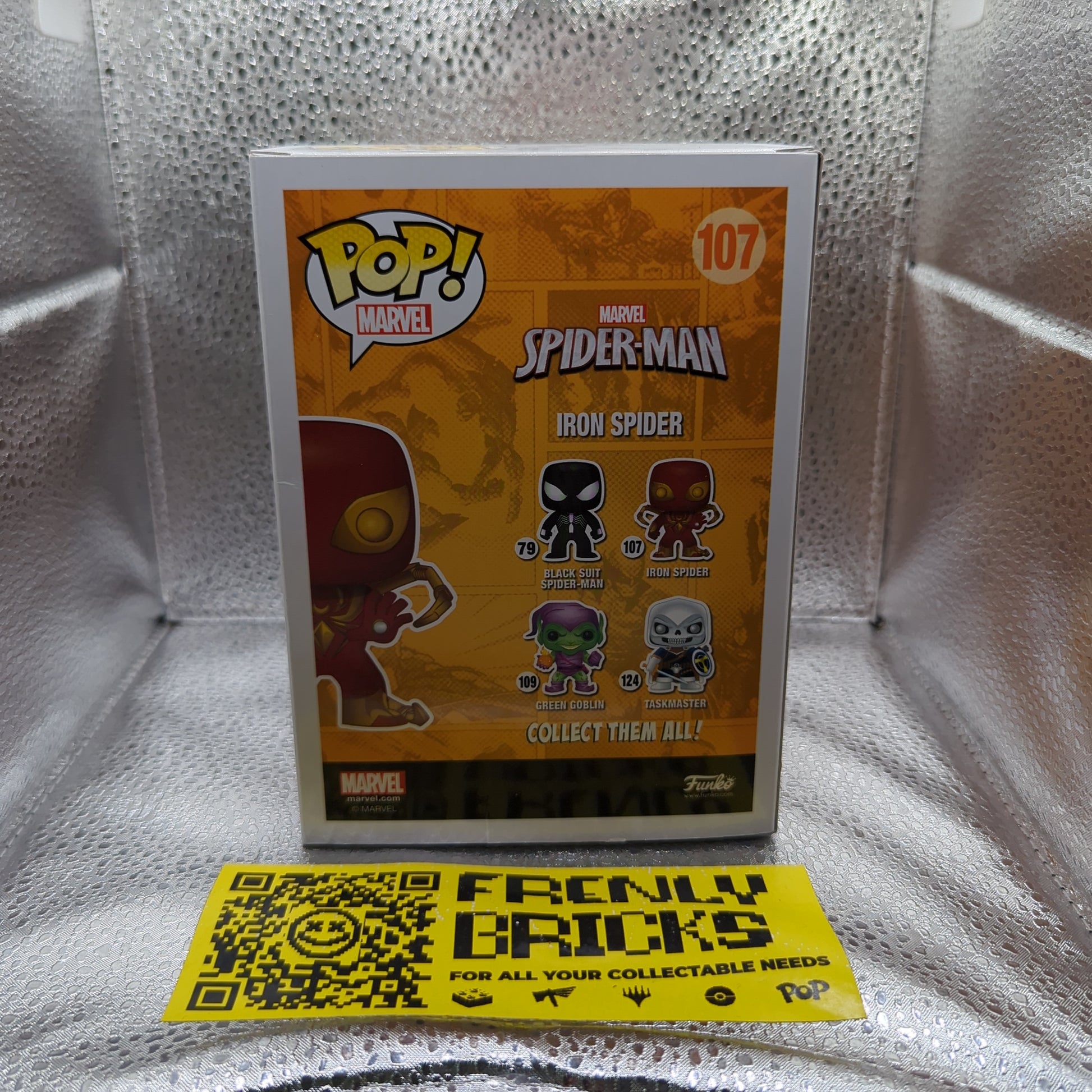 Iron Spider 107 Marvel Spider-Man Funko Pop Vinyl FRENLY BRICKS - Open 7 Days