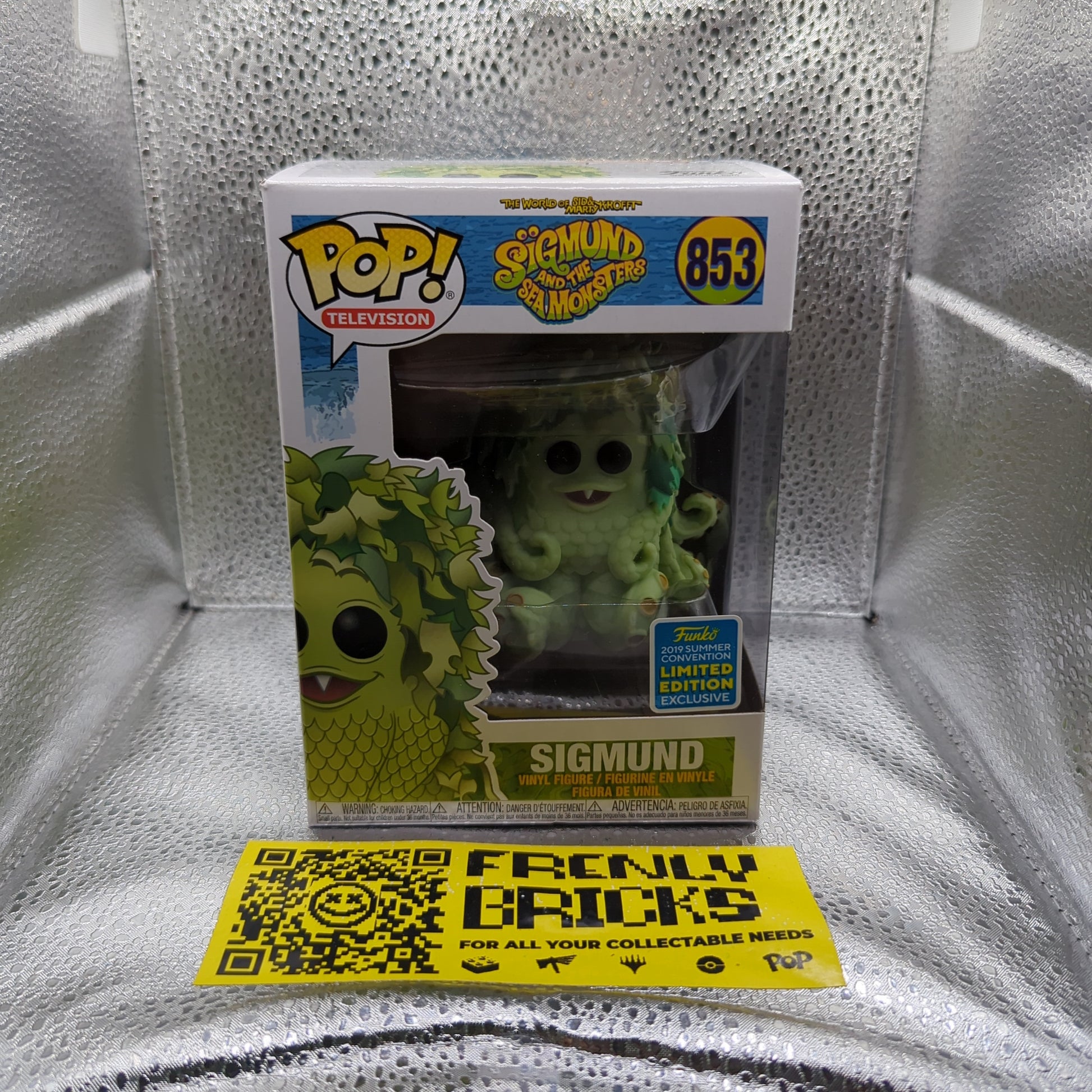 Sigmund - Pop Vinyl - 853 - 2019 Summer Convention Exclusive - Television FRENLY BRICKS - Open 7 Days