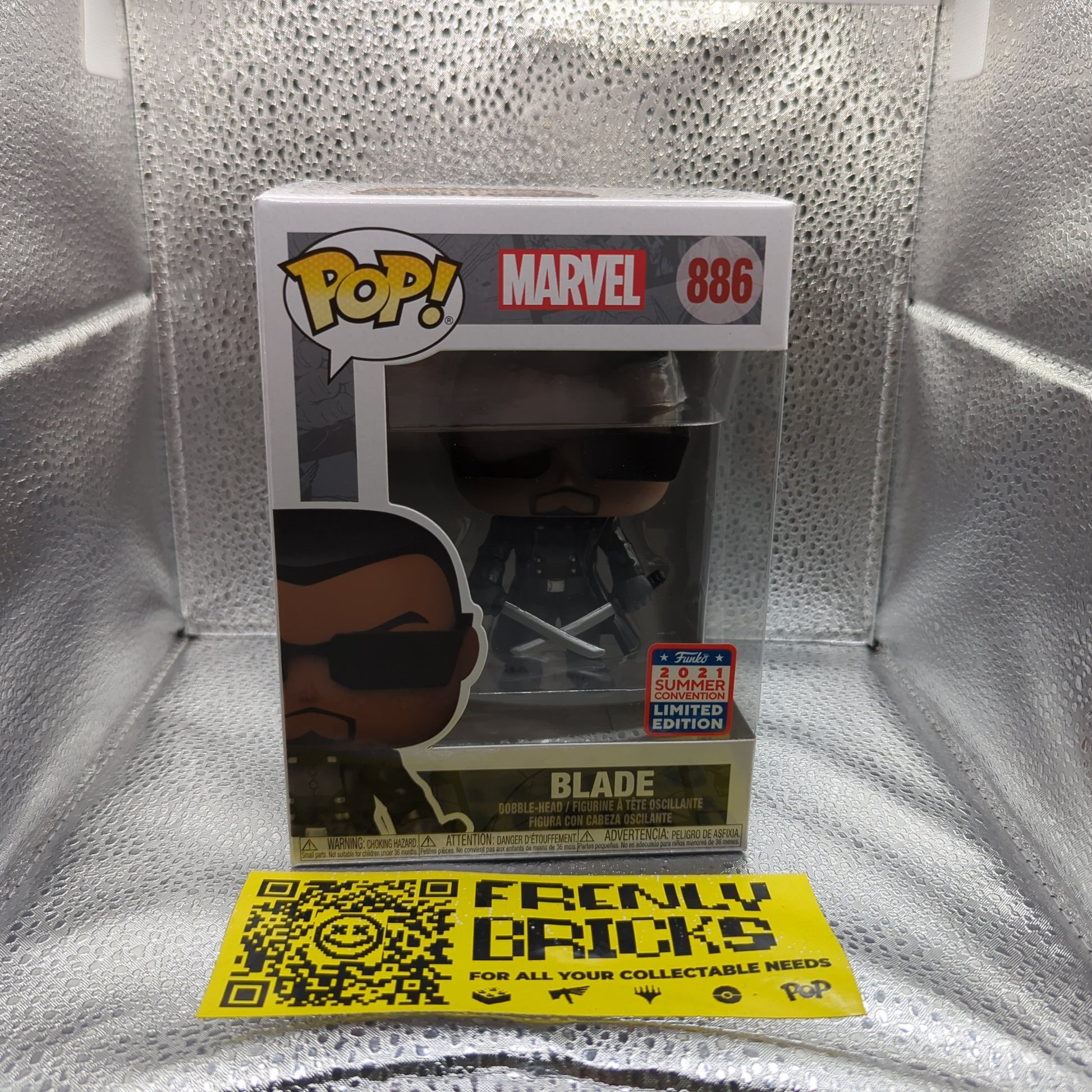 Blade 886 in Protector Pop Vinyl Funko Marvel Summer Convention 2021 FRENLY BRICKS - Open 7 Days