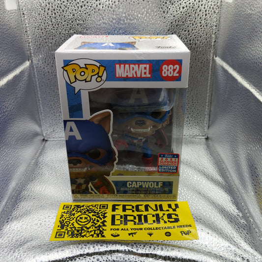 Capwolf Marvel #882 Limited Edition 2021 Summer Convention Funko Pop! FRENLY BRICKS - Open 7 Days