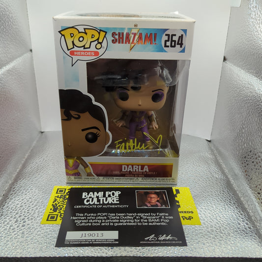 FUNKO POP VINYL Darla #264 Shazam! signed with coa autograph FRENLY BRICKS - Open 7 Days