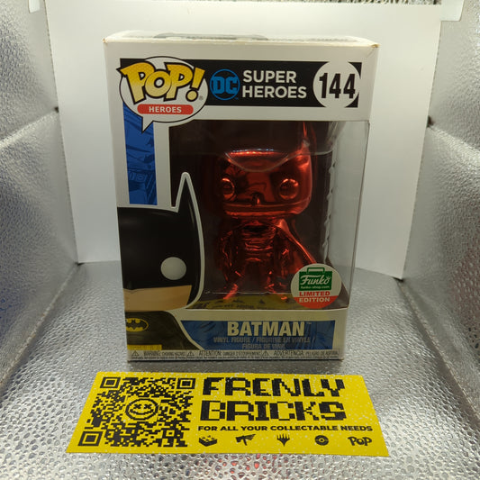 Funko Pop! DC BATMAN 144 Red Chrome Funko Shop Limited Edition FRENLY BRICKS - Open 7 Days