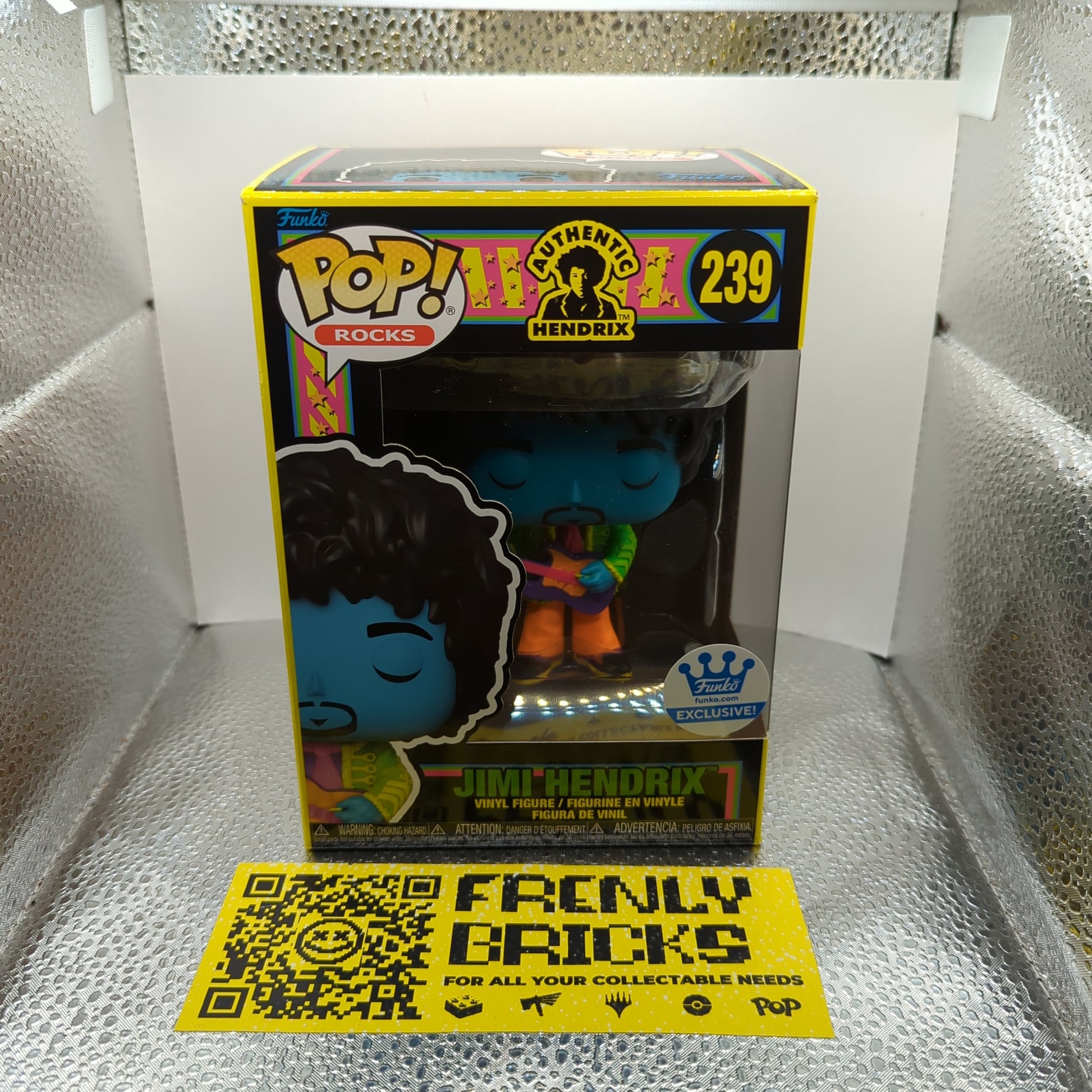 JIMI HENDRIX Blue * BLACKLIGHT * Funko Exclusive Pop Vinyl Black Light #329 FRENLY BRICKS - Open 7 Days