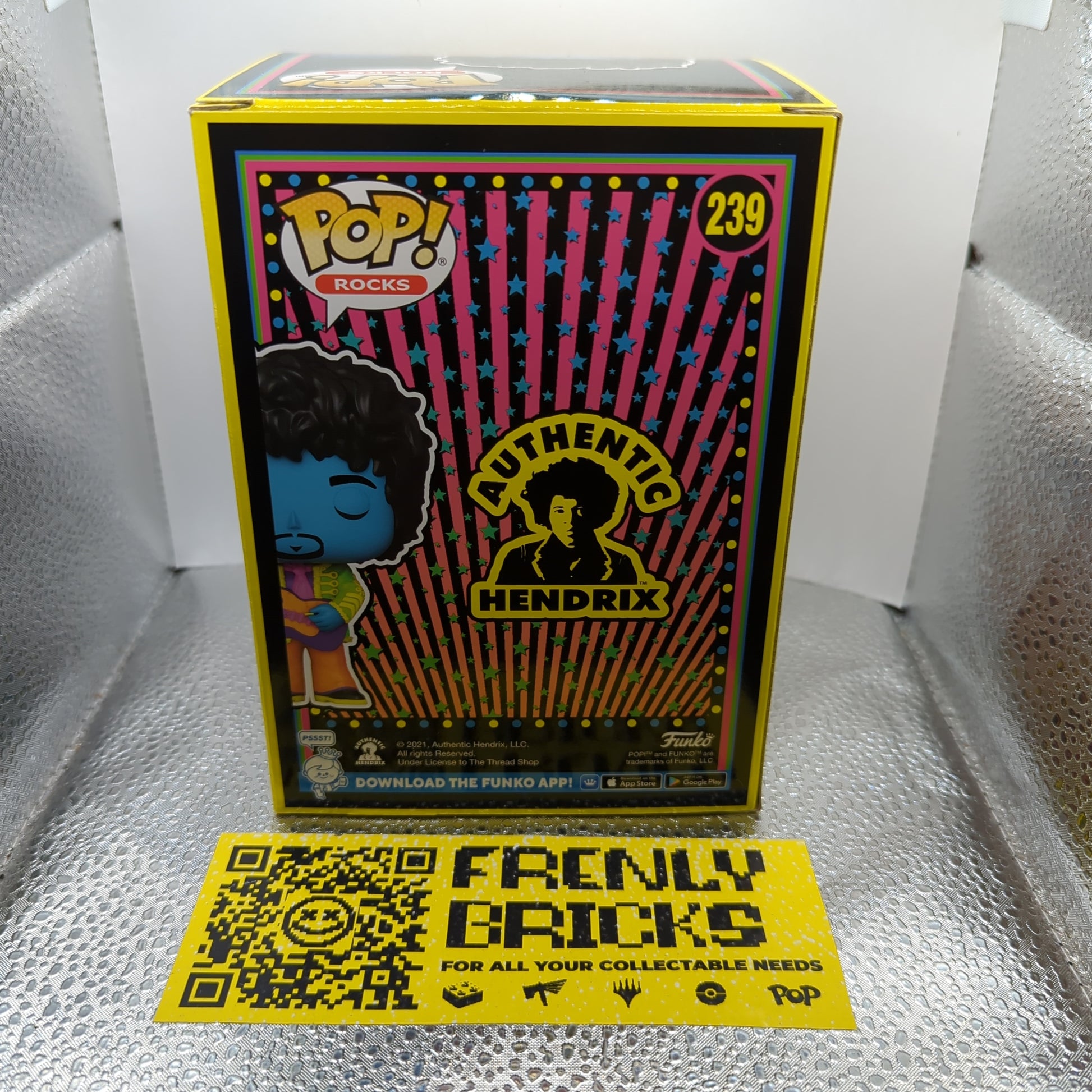 JIMI HENDRIX Blue * BLACKLIGHT * Funko Exclusive Pop Vinyl Black Light #329 FRENLY BRICKS - Open 7 Days