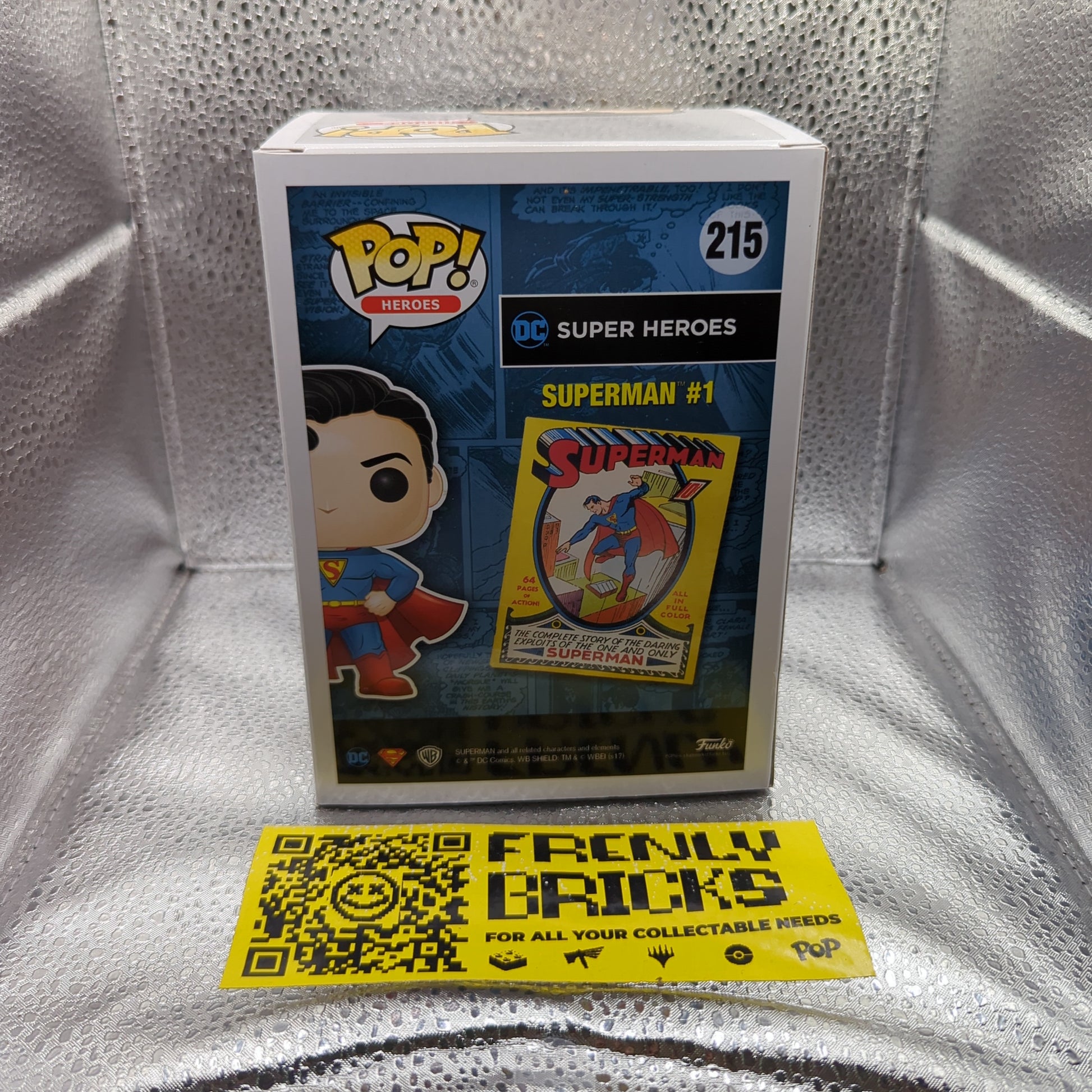 DC Super Heroes Superman #1 (215) Funko Pop! Heroes Pop Vinyl 2017 Exclusive FRENLY BRICKS - Open 7 Days