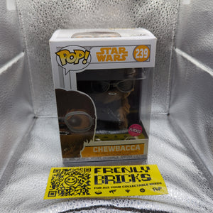 Funko Pop Star Wars #239 Chewbacca Flocked Vinyl Solo Movie Box Lunch Exclusive FRENLY BRICKS - Open 7 Days