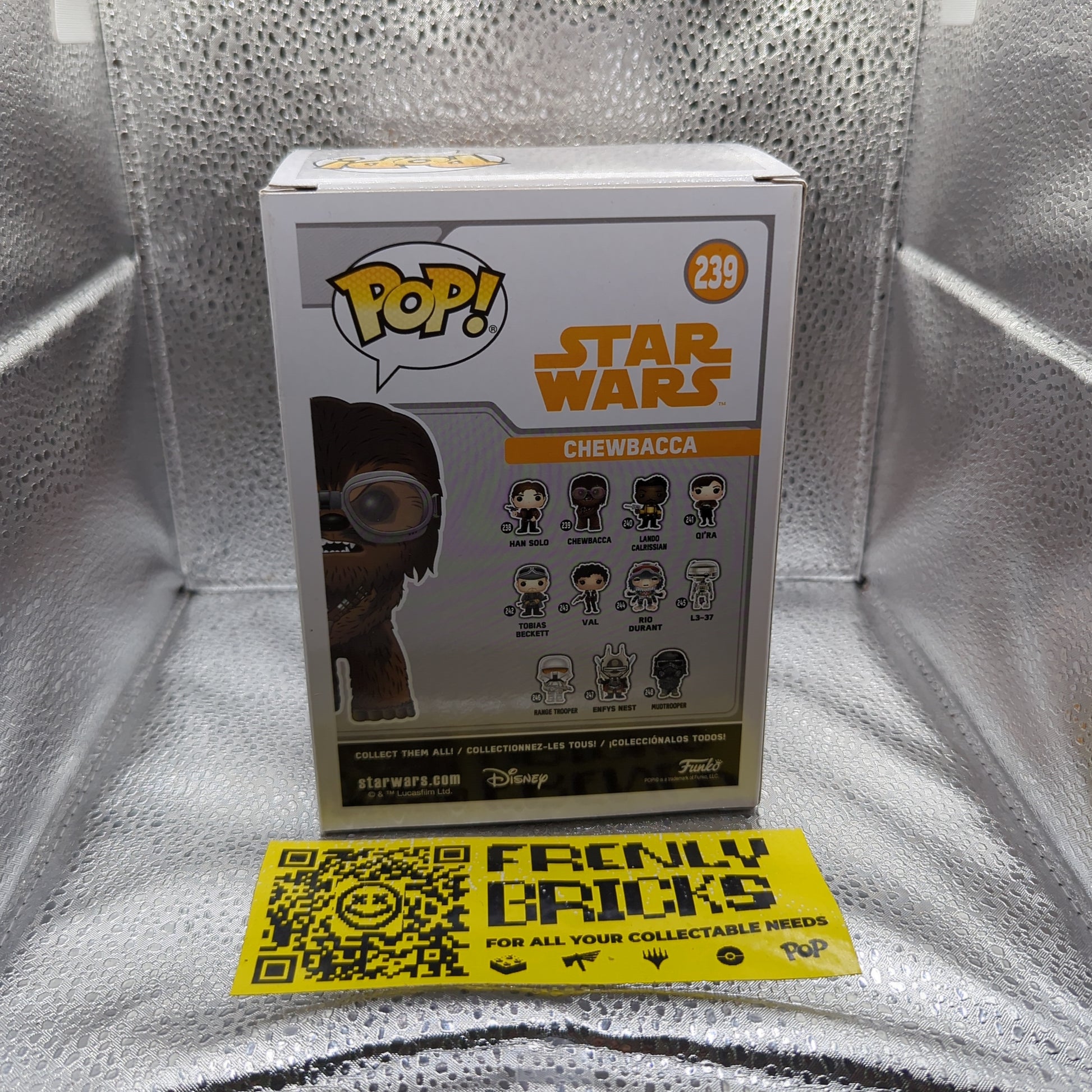 Funko Pop Star Wars #239 Chewbacca Flocked Vinyl Solo Movie Box Lunch Exclusive FRENLY BRICKS - Open 7 Days