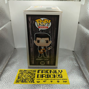 Johnny Cash #117 playing guitar Funko Pop! Vinyl Figure Rocks & Protector FRENLY BRICKS - Open 7 Days