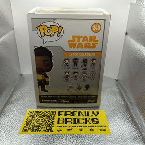 Star Wars Lando Calrissian Funko Pop! Vinyl #240 + Pop Protector FRENLY BRICKS - Open 7 Days