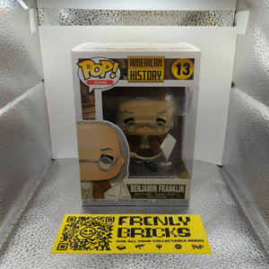 Funko Pop Vinyl Benjamin Franklin  # 13 (American History) FRENLY BRICKS - Open 7 Days