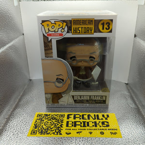 Funko Pop Vinyl Benjamin Franklin  # 13 (American History) FRENLY BRICKS - Open 7 Days