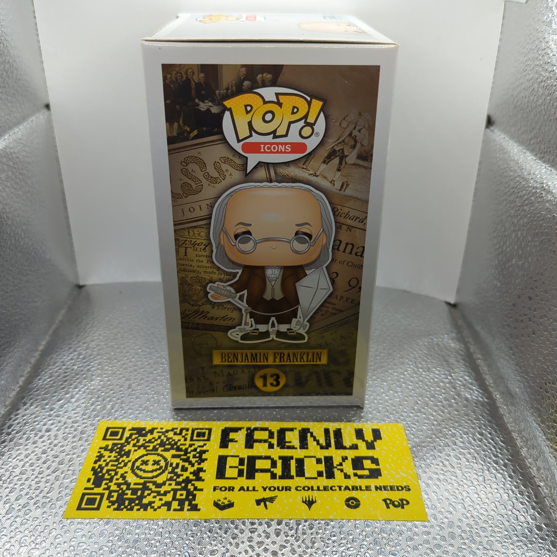 Funko Pop Vinyl Benjamin Franklin  # 13 (American History) FRENLY BRICKS - Open 7 Days