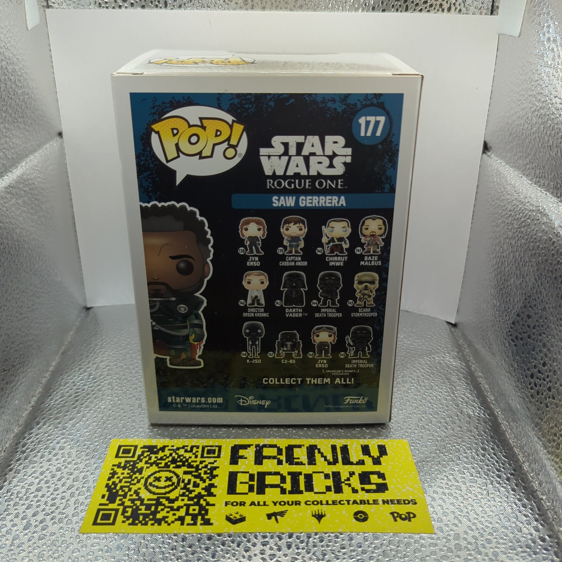 Star Wars Pop Vinyl - Saw Gerrera #177 - FallCon Exclusive - BNIB - Mint FRENLY BRICKS - Open 7 Days