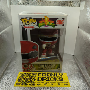 Pop Funko Vinyl Mighty Morphin Power Rangers 406 Red Ranger FRENLY BRICKS - Open 7 Days